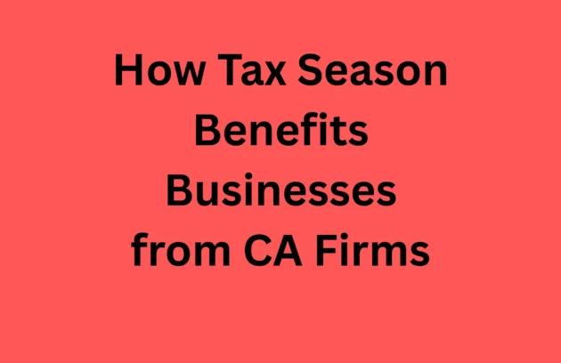 How Tax Season Benefits Businesses from CA Firms
